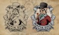 do awesome vintage logo with handdrawn illustration style