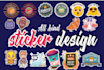 do all kind of sticker design, badge, patch, logo, decal, label, doodle