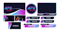 design a animated twitch overlay stream package and more