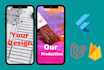create an app for android and ios using flutter and API