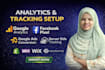 setup google analytics, ga4, facebook pixel capi, ads conversion tracking by GTM