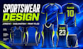 do design custom sportswear jersey and sublimation print ready artwork