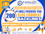 provide you blog comment backlinks, high quality seo service