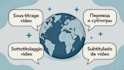 create video subtitles in english, french, spanish, italian russian etc
