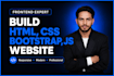 built responsive html , css , bootstrap website with clean javascript