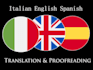 translate from or to english, spanish,italian
