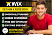 do wix website design, wix ecommerce website and wix redesign