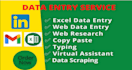 do data entry in excel, convert pdf, data mining, extraction and copy paste