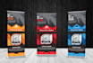 design creative and clean roll up banner retractable banner design