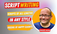 be your youtube scriptwriter script writing too
