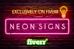 design 3d realistic neon logo creation, neon sign, and neon text
