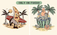 make best illustration in vintage and retro styles