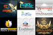 design 3d gold brand best timeless simple logo with copyright