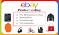 do ebay listing, ebay product listing, ebay lister, ebay product upload