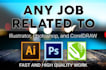 do photoshop editing, graphic design job professionally