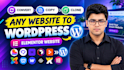copy clone convert hostinger ai, replit, durable, lovable or wix to wordpress