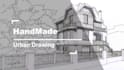 do architectural city sketches, handmade illustrations