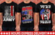 create distressed retro patriotic flag t shirt design