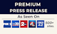 write and distribute press release to premium media sites