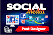 design creative social media posts banners and ads
