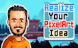 draw a pixel art character, asset, or environment