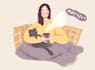 draw a cute illustration for a book, cover, website, brand