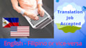 professionally translate english to filipino with accurate grammar