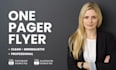 design one pager, flyer, and media kit free source files