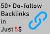 do make 50 dofollow backlinks