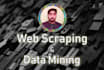 do web scraping, data mining, data extraction and data entry using python