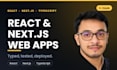 build a custom react and next js web application with typescript