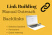 publish guest post through manual outreach on high authority blogs