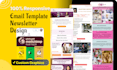 design mailchimp email template newsletter, campaign, automation n integration