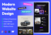 do modern website design, landing page UI UX in PSD or figma