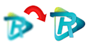draw low resolution logo to high quality HD