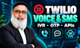 integrate twilio voice, SMS, IVR, contact center