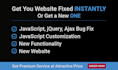 code or fix javascript, jquery or create new website