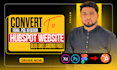 convert psd, xd, figma design to editable hubspot website, blog, landing page