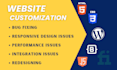 customize bug fix in any HTML, wordpress website