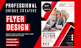 create a stunning flyer, leaflet, or print ad to elevate your business branding