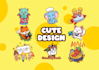 create cute mascot design logo