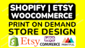 setup print on demand shopify store with printful, printify, create etsy store