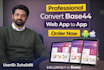 convert base44, lovable web app or saas into android and ios app