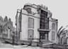 do handmade architecture sketches in bw or color