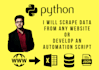 do web scraping data extraction to csv,json,xml and database