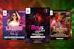 do party, event, club, fashion flyer or poster