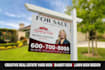 design creative real estate yard sign