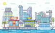 make unique travel or city illustrations for background