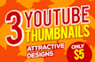create eye catchy custom youtube thumbnails in 24 hours