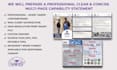 create a multipage business capability statement
